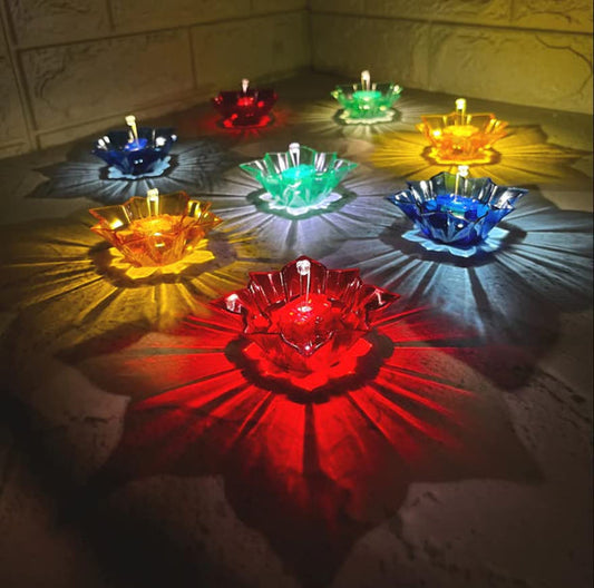 3D Reflection LED Diyas (Pack Of 12)