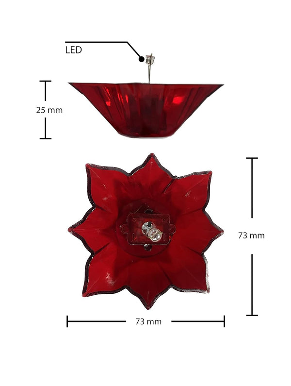 3D Reflection LED Diyas (Pack Of 12)