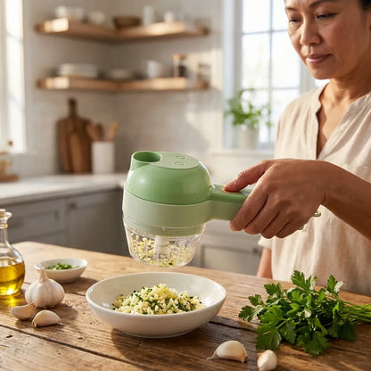 4 in 1 Portable Electric Vegetable Cutter Set