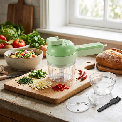 4 in 1 Portable Electric Vegetable Cutter Set