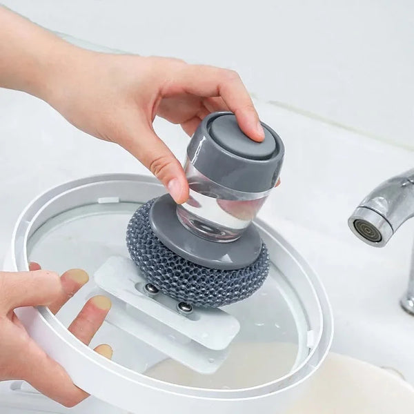 2 in 1 Liquid Soap Dispensing Cleaning Brush