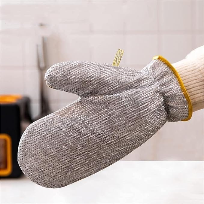 Reusable Waterproof Dishwashing Wire Gloves (Pack of 2)