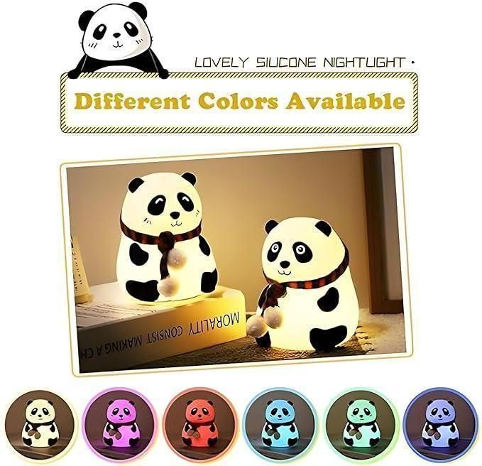 Multicolor Panda Night Lamp (Rehargeable)