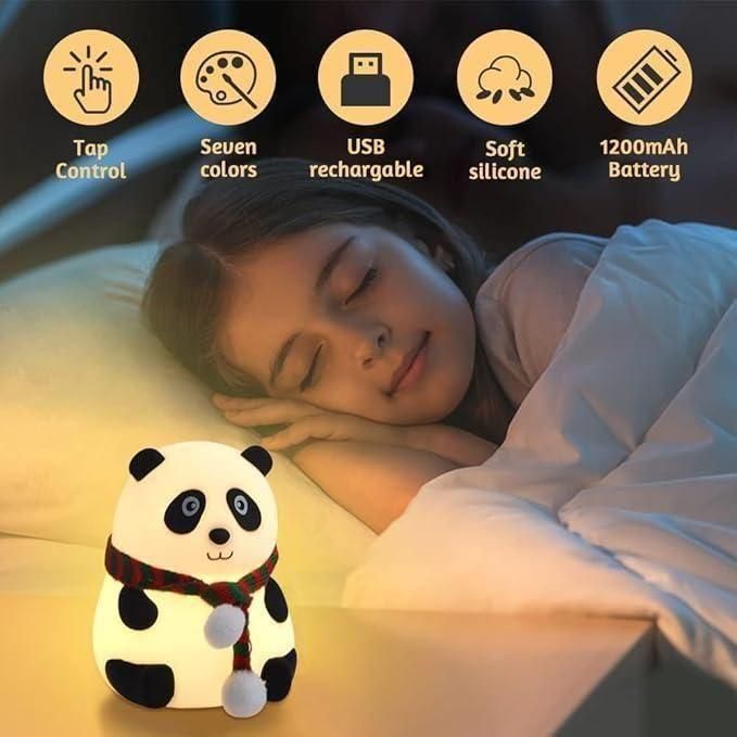 Multicolor Panda Night Lamp (Rehargeable)