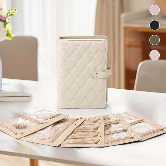 Luxury Portable Leather Jewelry Storage Book | Elegant, Secure & Take It Everywhere