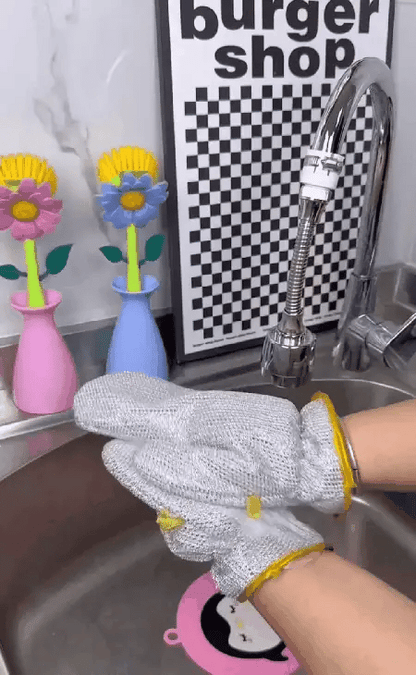 Reusable Steelwire Dishwashing Gloves (Pack of 2)