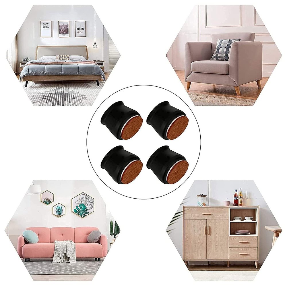 Leg Caps for Furniture- Easy movement & No more floor scratches.f