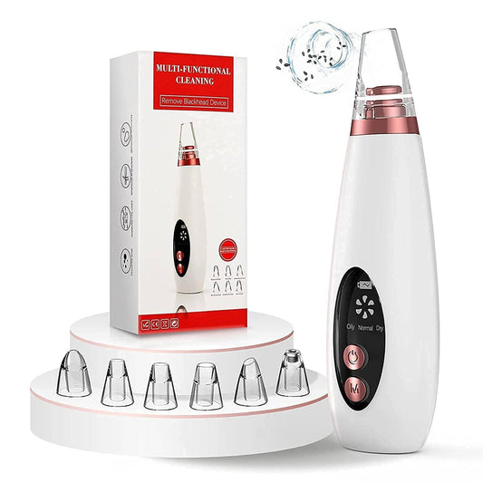 ClearSuctionix | Blackhead Remover Suction Machine Blackheads Removing Tool ClearSuctionix 6 In 1 Black & Whitehead Remover