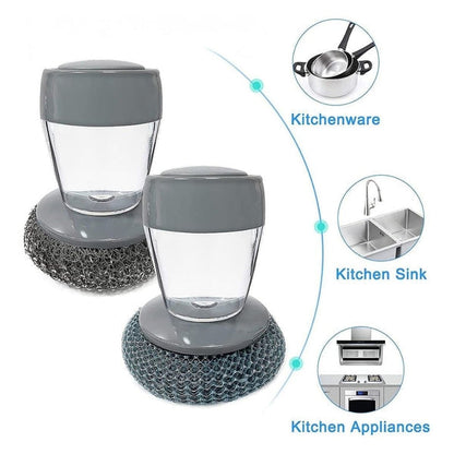 2 in 1 Liquid Soap Dispensing Cleaning Brush