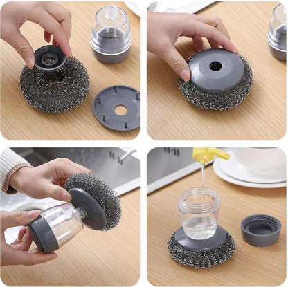 2 in 1 Liquid Soap Dispensing Cleaning Brush