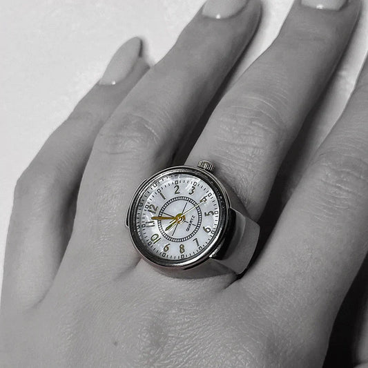 Erever Adjustable Ring Watch for Women~SILVER